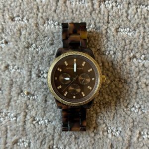 Michael Kors Tortoise & Gold Resin Watch (2008)